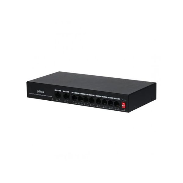 10 Port Unmanaged Desktop Switch with 8 Port PoE Intelligence 2.0 PFS3010 8ET 96 03 1